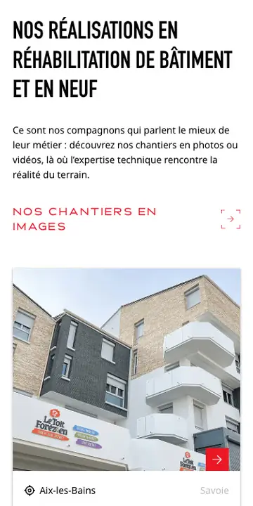 Écran mobile, rénovation du bâtiment, groupe multi-agences